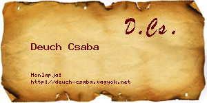 Deuch Csaba névjegykártya
